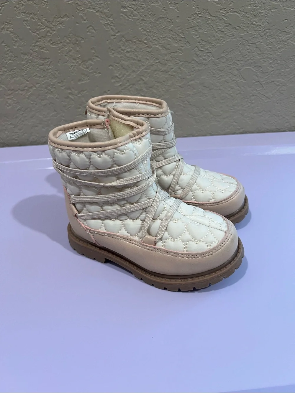 Carter's Quilted Light Pink Kids Winter Boots